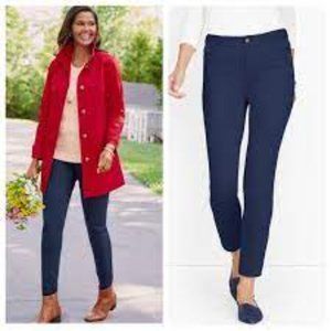 Talbots Navy High Waist Skinny Leg Lexington Pant Size 12 NWT